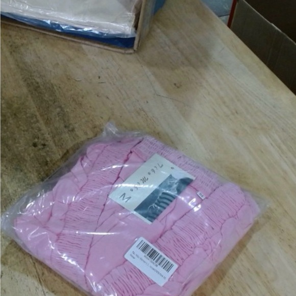 Pink V-Neck Mini Dress - Picture 3 of 3